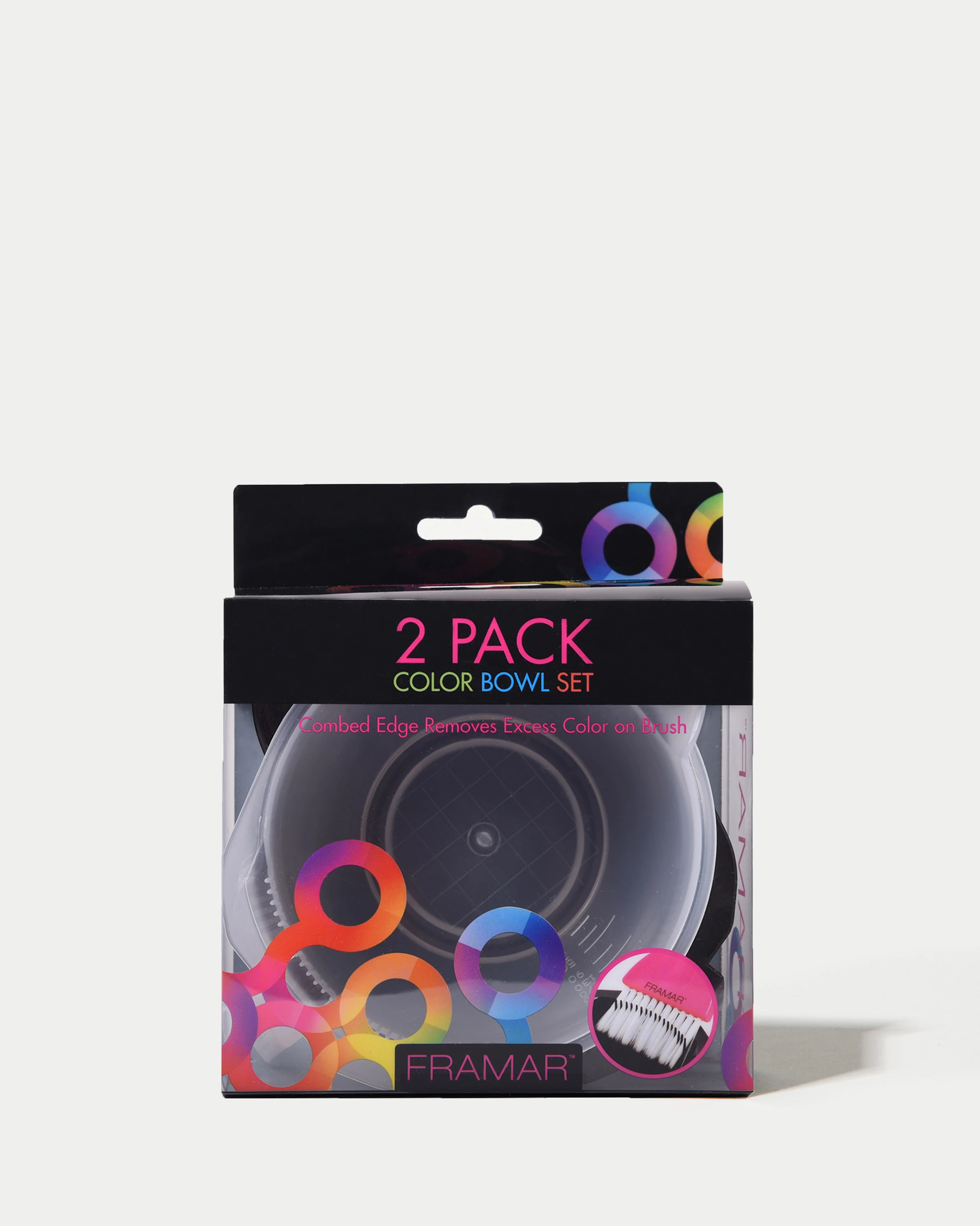 Framar 2-Pack Coloring Bowls Black & Clear