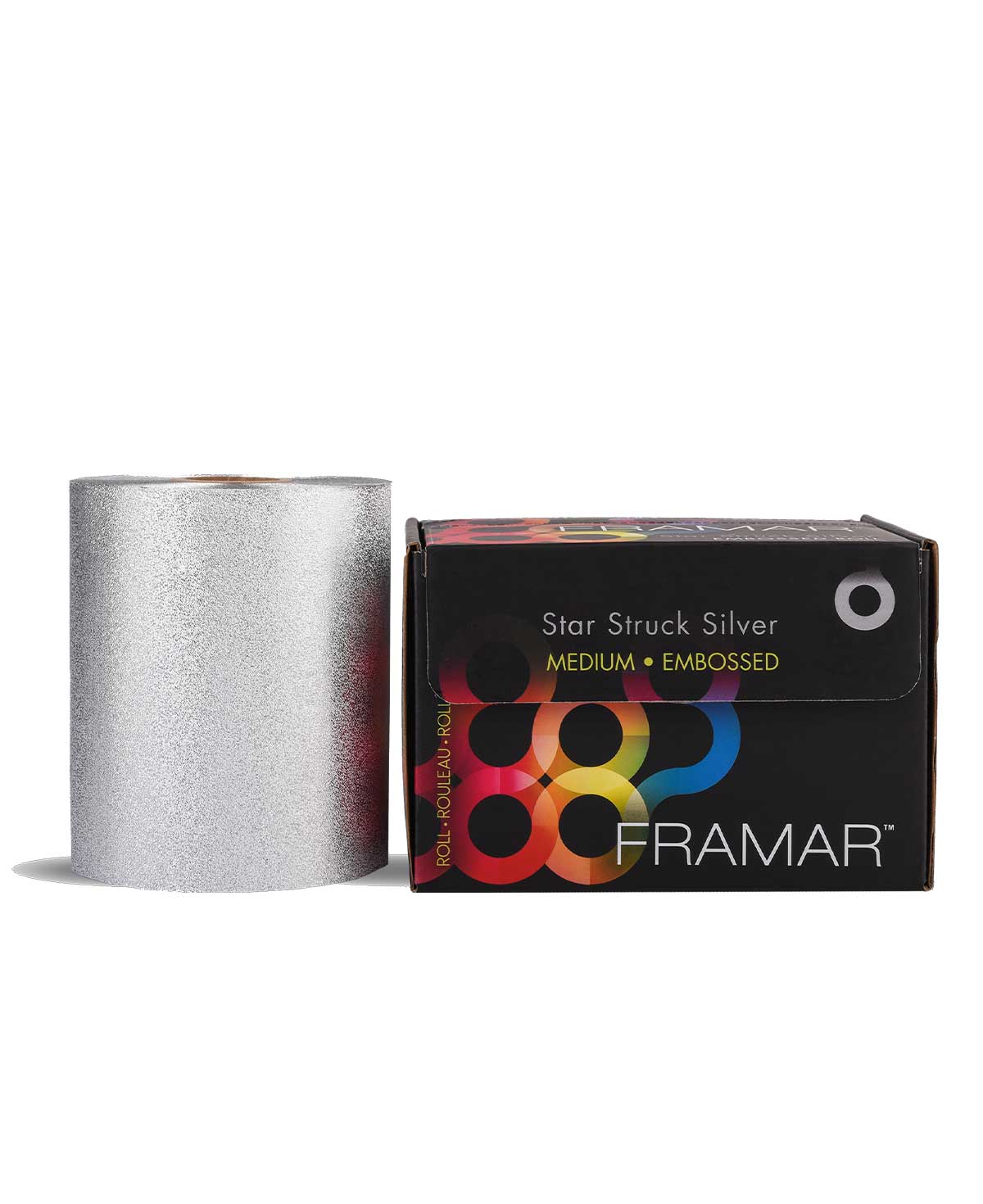 Framar Embossed Roll Medium Star Struck Silver- 320 ft (97.5m)