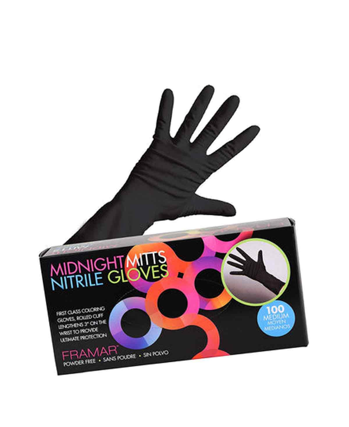 Framar Midnight Mitts Nitrile Gloves - Medium