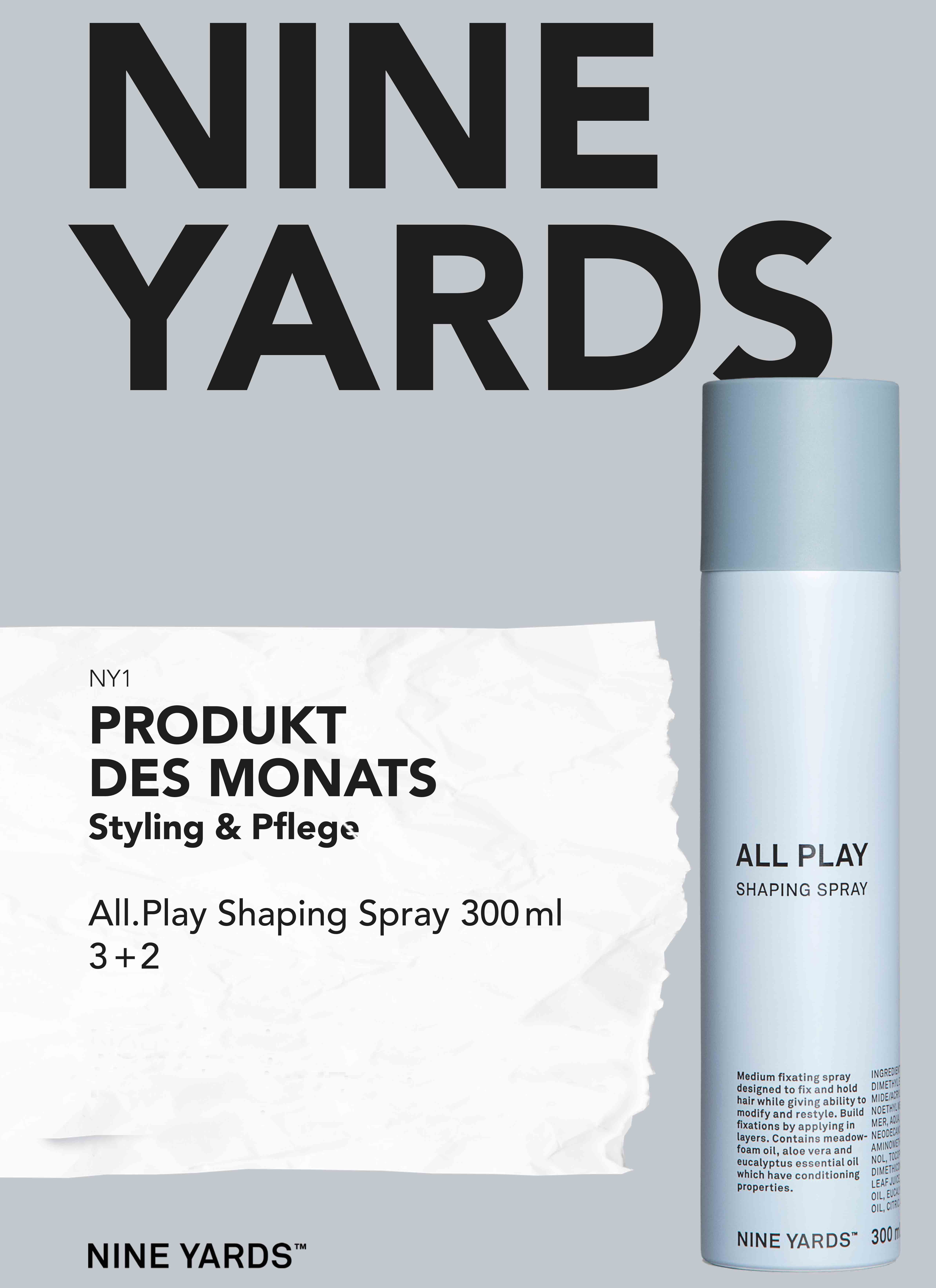NINE YARDS Produkt des Monats Mai 3+2