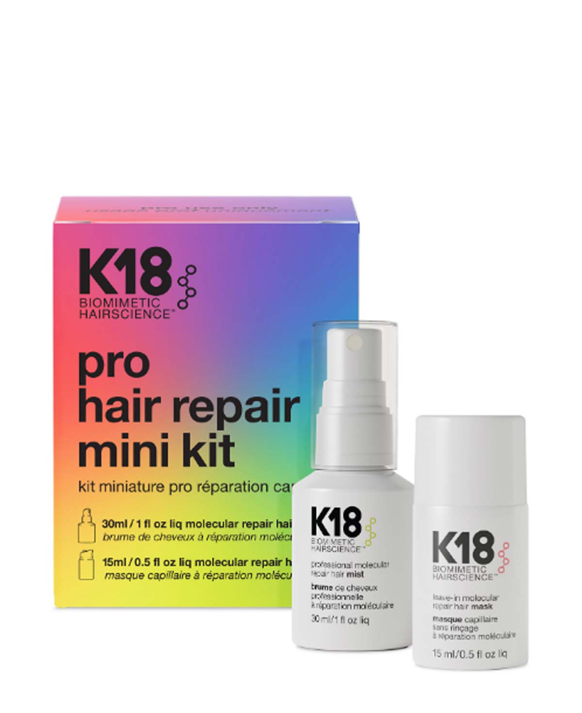 K18 Pro Hair Repair Mini Kit - Mist 30ml + Mask 15ml