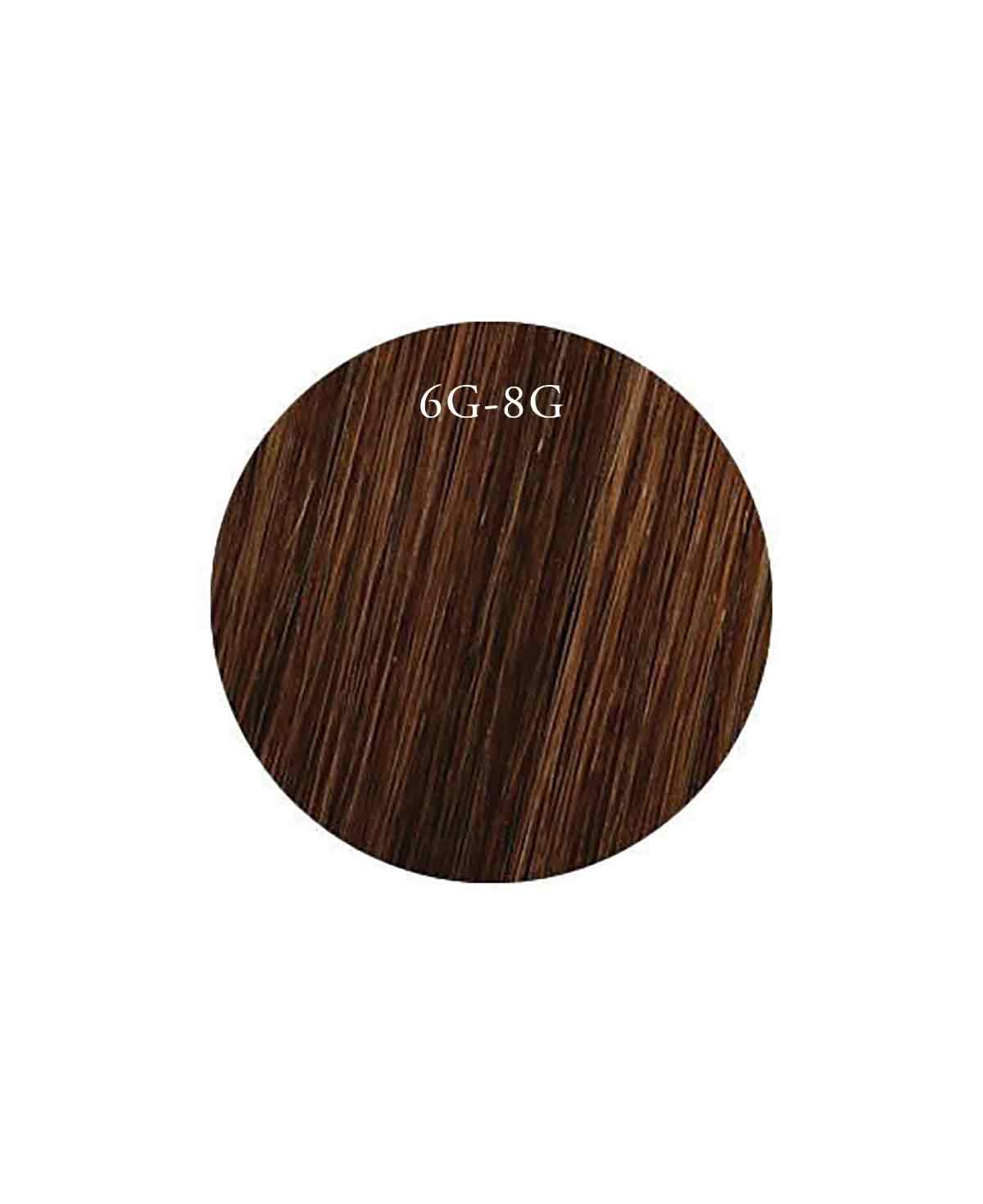 30-35cm (14") SKIN WEFT HAIR-EXTENSIONS - MID BROWN HIGHLIGHT - 68-8G