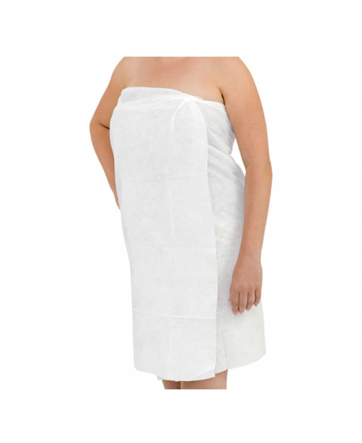 Scrummi Waffle White Body Towels, 80x140cm, 100 Stk.